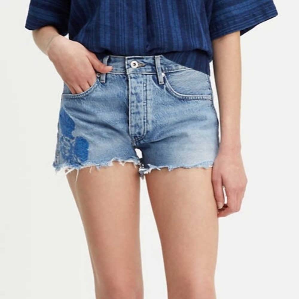 🍒NWT🍒 LEVI'S MADE & CAFTES HIGH RISE SHORTS - Picture 3 of 10